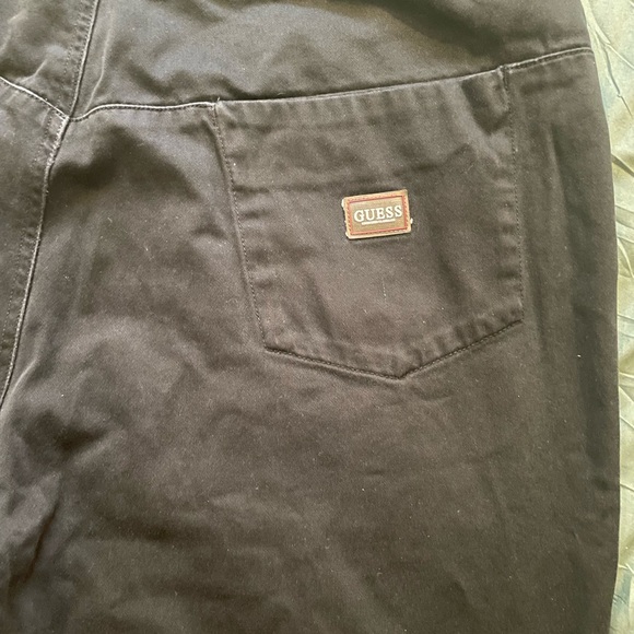 Guess jeans USA vintage black wide leg baggy pants sz 38 - Picture 3 of 4